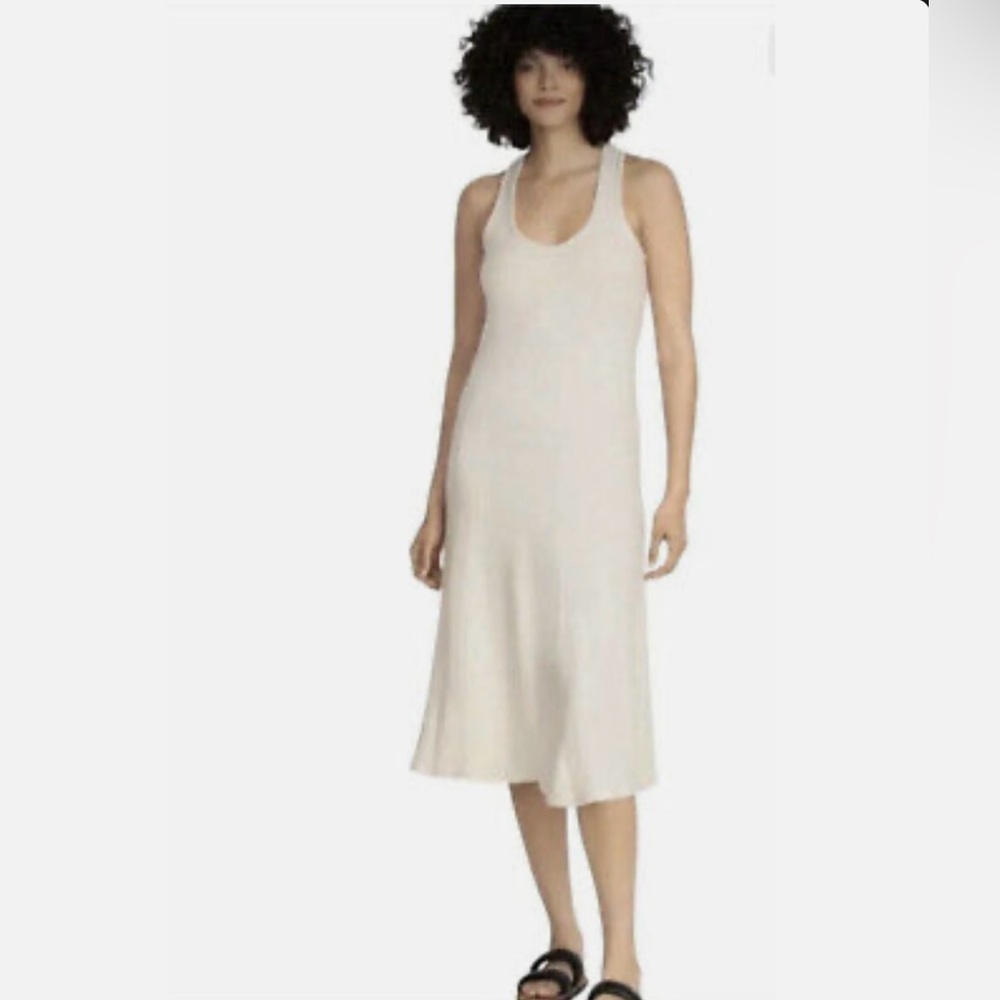 Johnny Was Calme Beige Sleeveless Throw On Cozy Dress